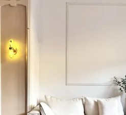 Applique murale, Murano, vert, marron, L15cm, H33cm - Gong