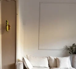 Applique murale, Murano, vert, marron, L15cm, H33cm - Gong