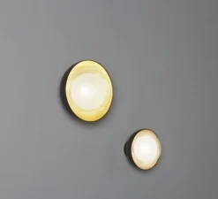 Applique murale, MUSE, laiton, noir, Ø20cm, P17m, IP40 - Tooy