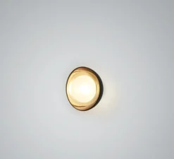 Applique murale, MUSE, laiton, noir, Ø20cm, P17m, IP40 - Tooy