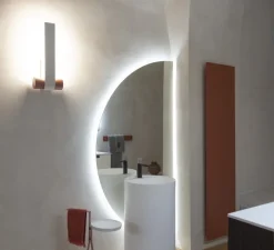 Applique murale, Nastro 563.42, beige, terracotta, IP40, LED, dim, 2700K, 2300 lm, L22cm, H51cm - Tooy