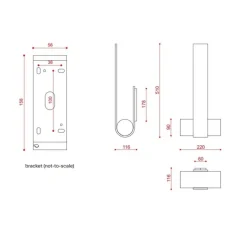 Applique murale, Nastro 563.42, beige, bois de frêne, IP40, LED, dim, 2700K, 2300 lm, L22cm, H51cm - Tooy