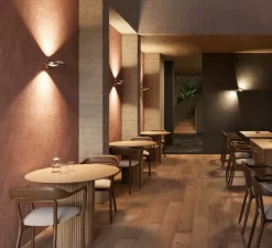 Applique murale, Nautilus Double, champagne, LED, 2700K, 1990 lm, L28,5cm, H6cm - Lodes