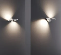 Applique murale, Nautilus Double, blanc mat, LED, 2700K, 1990 lm, L28,5cm, H6cm - Lodes