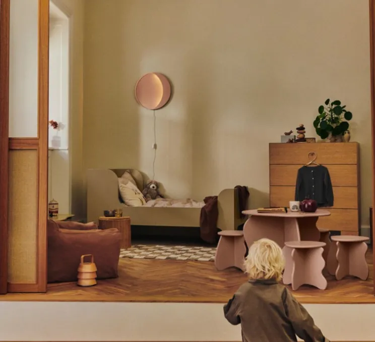 Applique murale, Neba, Rose, LED, dim, 2500K, 350 lm, Ø45,5cm, H3cm-Ferm Living