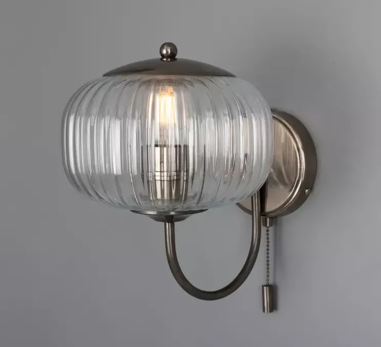 Applique murale, Nehir, argent antique, L20cm, H26cm - Mullan Lighting