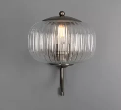 Applique murale, Nehir, argent antique, L20cm, H26cm - Mullan Lighting