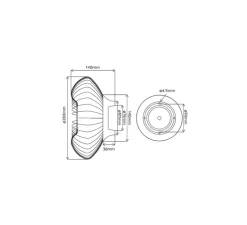 Applique murale, New Grace, transparent, 2700K, 700lm, L28cm, H28cm - Elements lighting