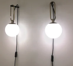 Applique murale, NH, blanc, laiton, noir, L14cm, H32,6cm - Artemide