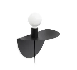 Applique murale, Nit, droite, noir mat, L40cm, H20cm - Faro