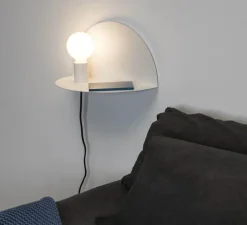 Applique murale, Nit, gauche, blanc mat, L40cm, H20cm - Faro