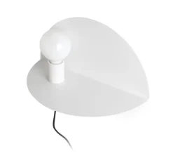 Applique murale, Nit, gauche, blanc mat, L40cm, H20cm - Faro