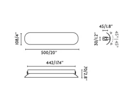 Applique murale, Novo 500, beige, LED, 2700K, 610 lm, L50cm, H10,8cm - Faro