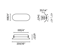 Applique murale, Novo 250, noir, LED, 2700K, 344 lm, L25cm, H10,8cm - Faro