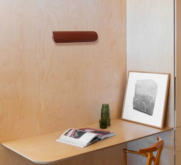 Applique murale, Novo 500, terracotta, LED, 2700K, 610 lm, L50cm, H10,8cm - Faro