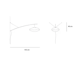 Applique murale, NUAGE perché S, blanc, L145cm, P60cm H40cm- Celine-Wright