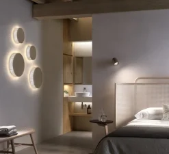 Applique murale, Nut A/01 Outdoor, noir texturé, IP66, LED, dim, 2700K, 950 lm, Ø15,5cm, H13,5cm - Bover