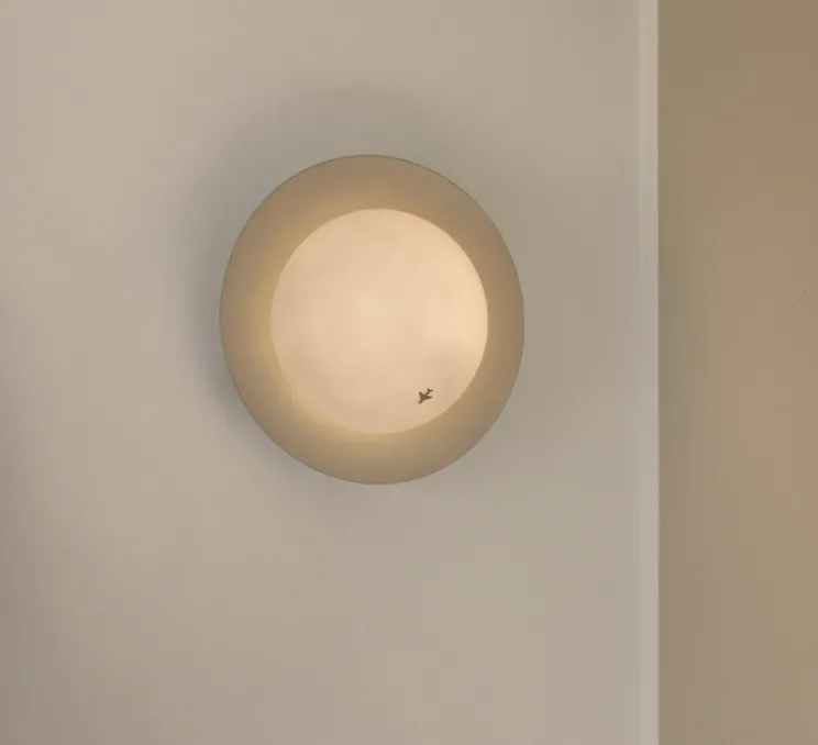 Applique murale, Nuvole Rapide, beige, LED, dim, 3000K, 2350 lm, Ø36cm, H22cm - OliveLab