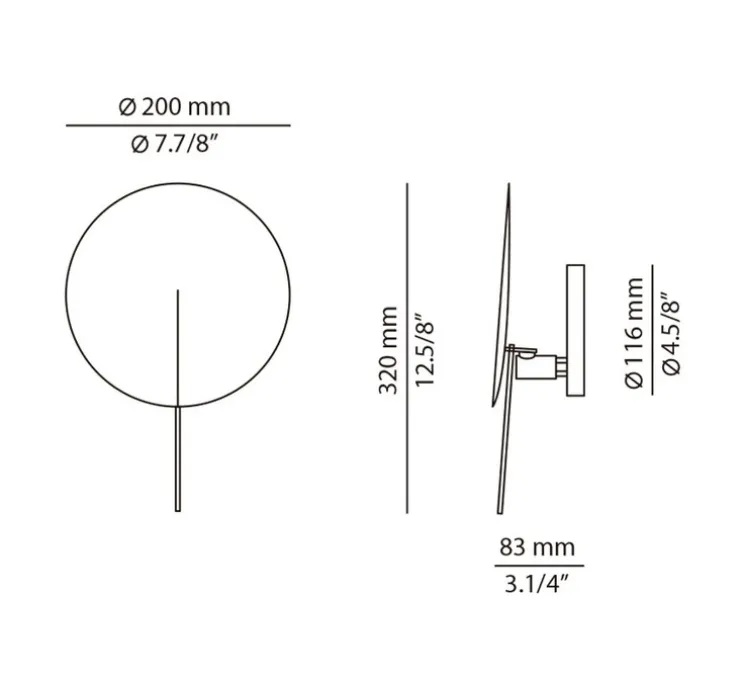 Applique murale, Obs, blanc, LED, dim, 2700K, 1247 lm, L20cm, H29,5cm - Estiluz
