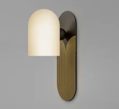 Applique murale, Odyssey Kyoto Medium, noir et or, L10,5cm, H30,5cm - Schwung