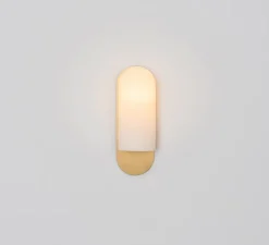 Applique murale, Odyssey Medium, opalin et laiton, L10,5cm, H30,5cm - Schwung