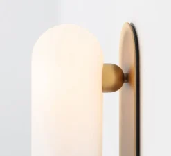 Applique murale, Odyssey Medium, opalin et laiton, L10,5cm, H30,5cm - Schwung