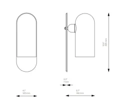 Applique murale, Odyssey Paris, laiton, L10,5cm, H30,5cm - Schwung