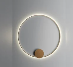 Applique murale, Olympic F45, bronze, IP40,LED, 2700k, Ø140cm, P5cm - Fabbian