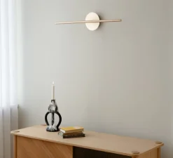 Applique murale, Omni Wall, laiton, LED, dim, 2700K, 1000 lm, L74cm, H16,6cm - Umage