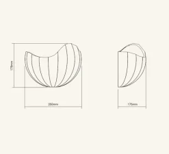 Applique murale, Onna M, blanc coquillage, L25cm, H17,8cm - Lobo Atelier