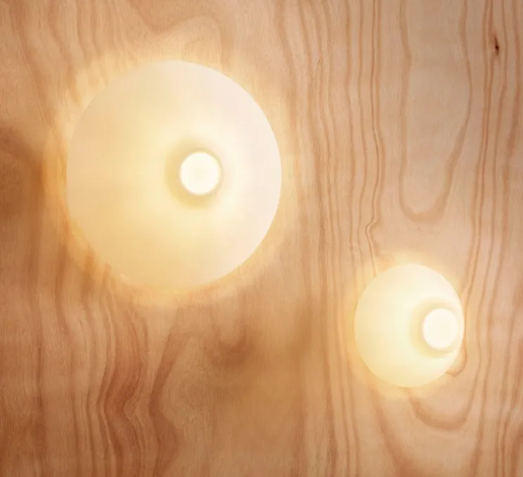 Applique murale, Ono Flush Mount 200, blanc, IP44, Ø20cm, P13.5cm - HAY