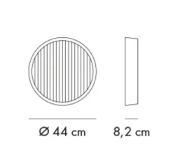 Applique murale, Orbis cannelé, blanc, LED, 2700K, Ø44cm - Axolight