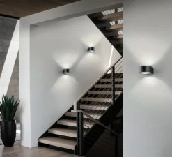 Applique murale, Orbit W2, noir, IP54, LED, dim, 2700K, 2160 lm, L15cm, H5,5cm - Light Point