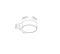 Applique murale, Orbit W2, noir, IP54, LED, dim, 2700K, 2160 lm, L15cm, H5,5cm - Light Point