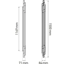 Applique murale, ORG W 1500, blanc, or, 2700K, 1700lm, L150cm, H8,4cm - DCW éditions Paris