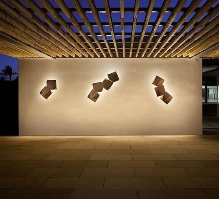 Applique murale, ORIGAMI, 4506, marron, IP65, LED, dim, 2700K, 2269 lm, 70cm, H91cm - Vibia