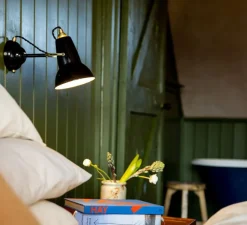 Applique murale, Original 1227, noir et laiton,Ø14cm, H16cm - Anglepoise