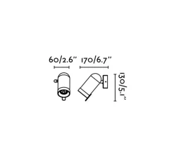 Applique murale, Orleans, interrupteur, blanc, L15cm, H6cm - Faro