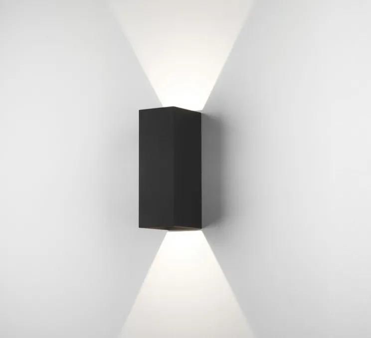 Applique murale, Oslo 255 LED, noir texturé, IP65, LED, 3000K, 270 lm, L9cm, H25,5cm - Astro