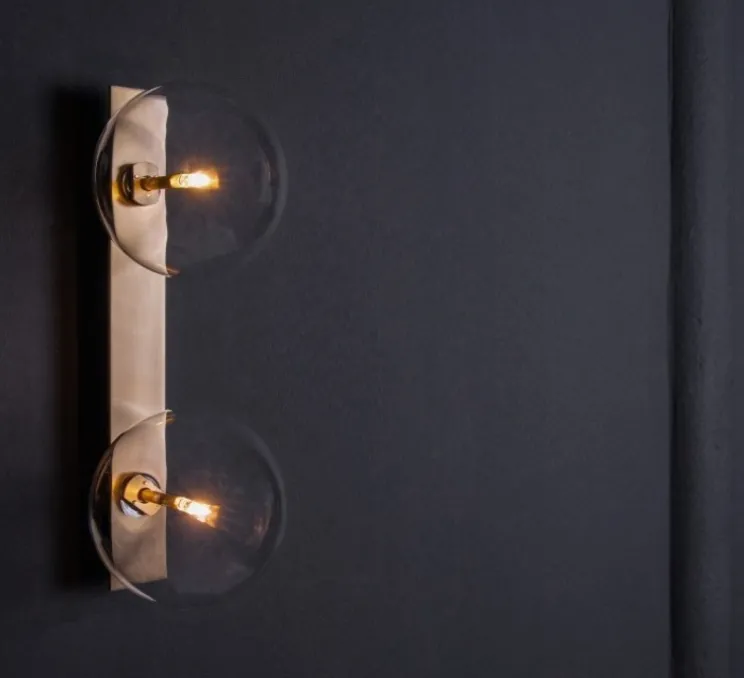 Applique murale, Oslo Dual, laiton brossé, L15cm, H40cm - Schwung