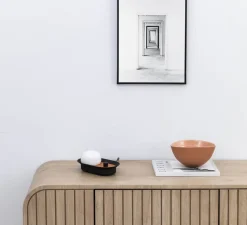 Applique murale ou lampe à poser, Maya, terracotta/noir, LED, dim, 2700K, 580 lm, L8,9cm, H20,6cm - Faro