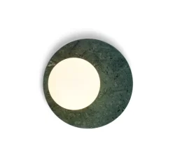 Applique murale ou plafonnier, Emma Ap, Marbre vert Guatemala, Ø23.9cm, H16.4cm - Contardi