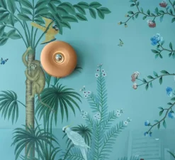 Applique murale ou plafonnier, Bellota, orange pêche, Ø27cm, H14cm - Ferroluce