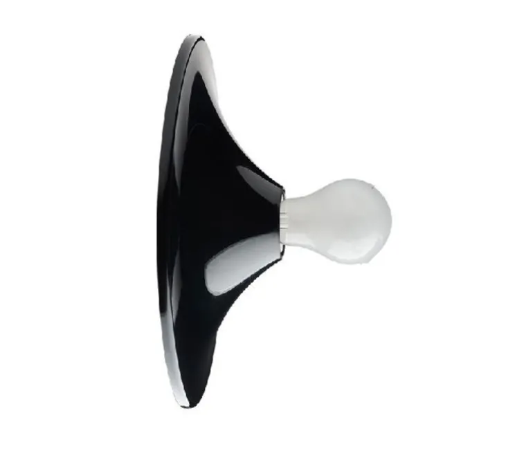 Applique murale ou plafonnier, light.064, noir, Ø25cm, H6,5cm - Zangra