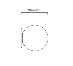 Applique murale ou plafonnier, Mezzo Flush Large, laiton, IP44, Ø19cm, H19cm - CTO Lighting