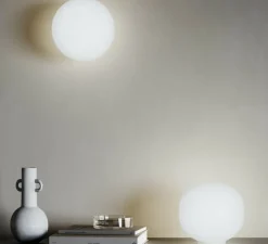 Applique murale ou Plafonnier, Volum 29, blanc brillant, IP54, Ø29cm, H25,4cm - Lodes