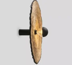 Applique murale ou plafonnier, Costas 600 P140, noir mat, Ø60cm, H14cm - Faro