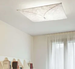 Applique murale ou plafonnier, Ariette 2, blanc, L100cm, H100cm - Flos