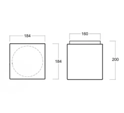 Applique murale ou plafonnier, light.o.120.w.002, blanc, L18,4cm, H20cm - Zangra