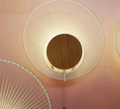 Applique murale, Oyster, blanc, chêne, Ø40cm, H59,3cm - Forestier